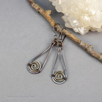 Mixed Metals Spiral Earrings