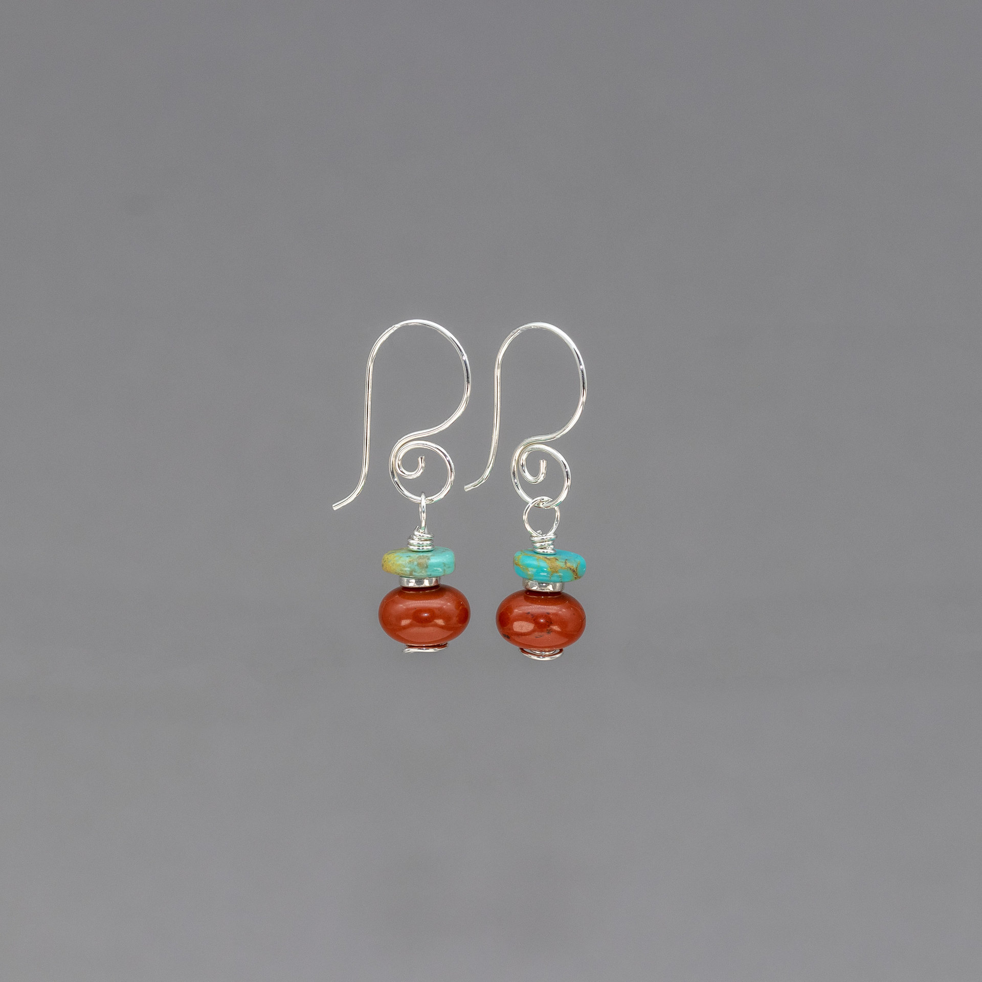 Dainty Earrings Sterling Silver and Natural Stones